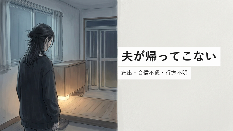 夫が帰ってこない
